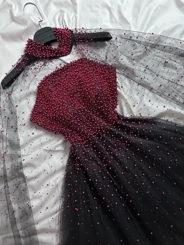 فستان سهره لول احمر