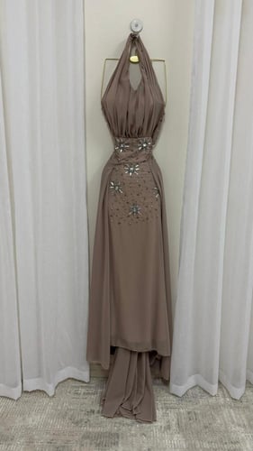 فستان شيفون دبل كلوش