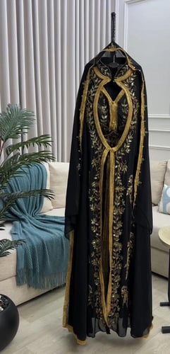 فستان كريب +جورجيت