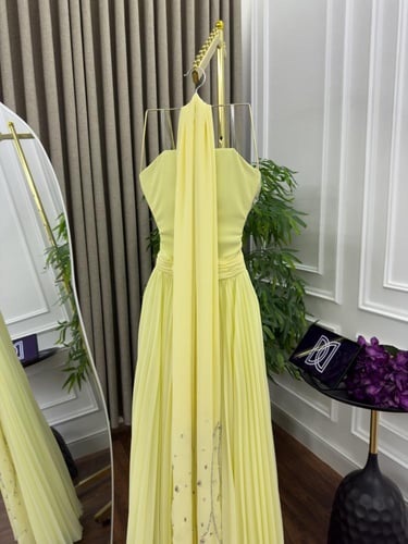 فستان سهره ليموني