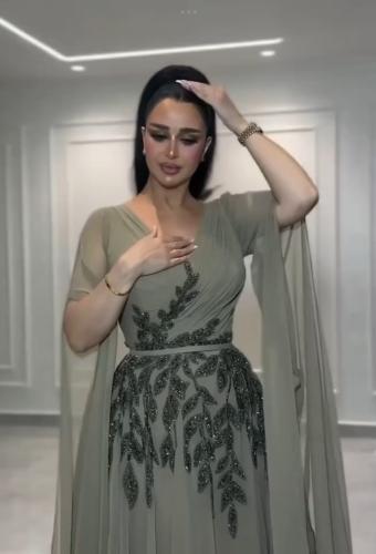 فستان زيتي سهره