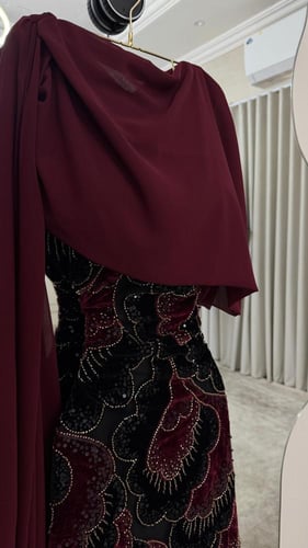 فستان قطيفه كوري