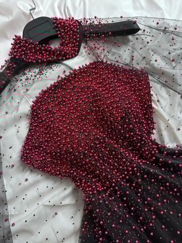 فستان سهره لول احمر