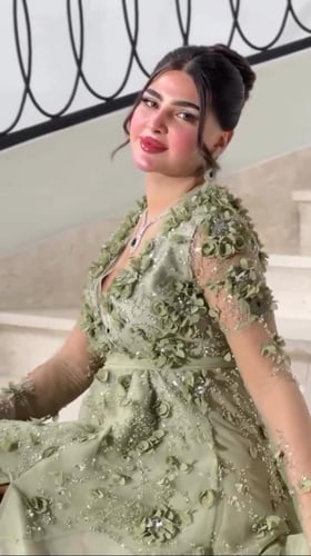 فستان حامل زيتي سهره