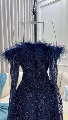 فستان سهره فخم بني