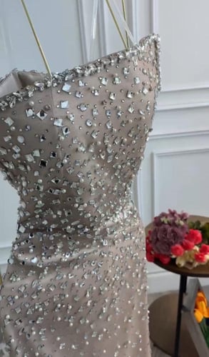 فستان كرستال مبطن تفته