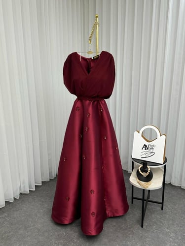 فستان سهره برغندي