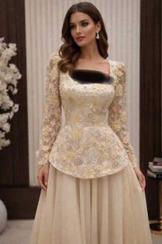 فستان شيفون بيج