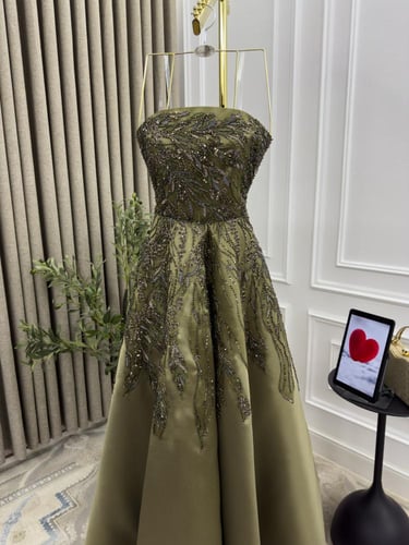 فستان سهره زيتي