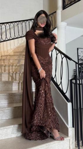 فستان باربي بني