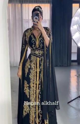 فستان كريب +جورجيت