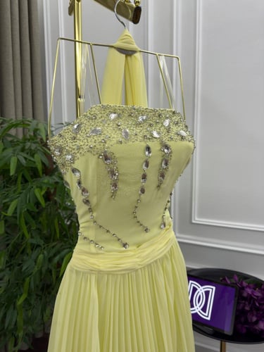 فستان سهره ليموني