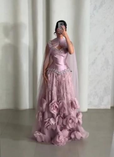 فستان ميكادو وردي