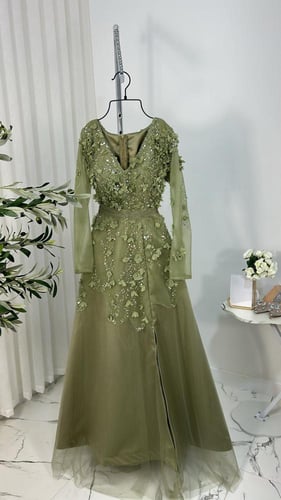 فستان حامل زيتي سهره