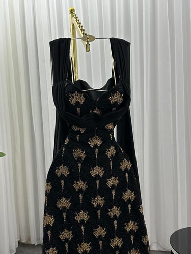 فستان لكرا مع جورجيت