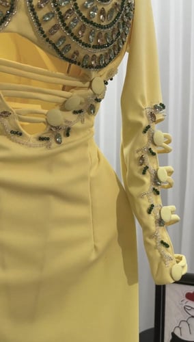 فستان باربي ليموني