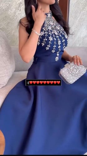 فستان كحلي سهره