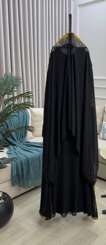 فستان كريب +جورجيت