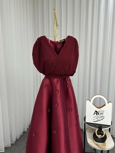 فستان سهره برغندي