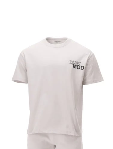 A Beige T-shirt adorned with the Navy Forces logo...