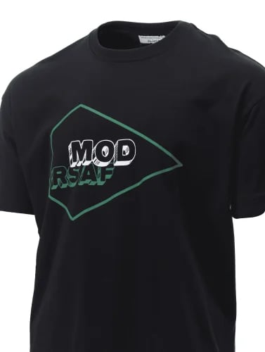 A Black T-shirt adorned with the Air Forces logo (...