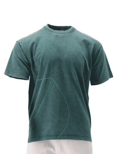 A Green T-Shirt adorned with Eatizaz Logo - Unisex