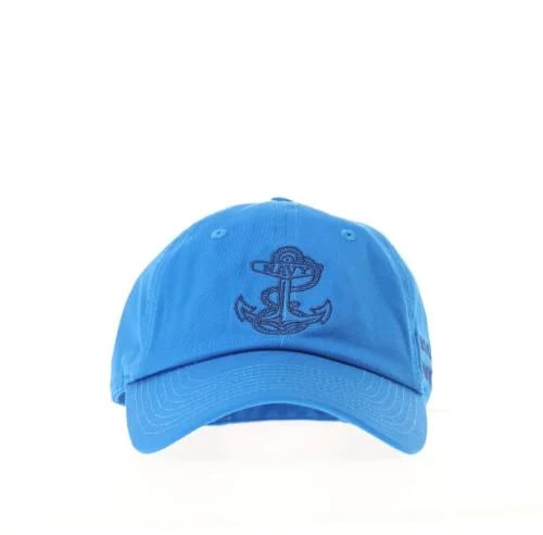 A Blue cap adorned with the Navy Forces logo