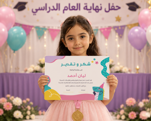 قالب شهادة أطفال