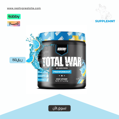 Redcon1 Total War, blue lemon, 30, 320 mg caffeine...