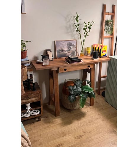 طاوله ركن قهوه كلاسك خشب طبيعي