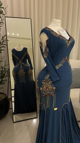Luxurious design dress back and front with chiffon from below