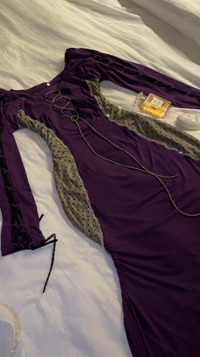 Original Korean stretch dress with padded tulle and crystal