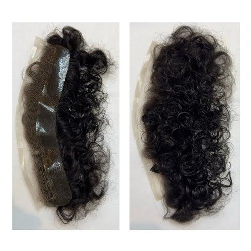 مقدمة شعر كيرلي رجالي Lace Frontal (شعر طبيعي 100%...