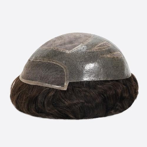 باروكة رجالية شعر طبيعي موديل كوتواي بالشبكة الفرنسية في السعودية - Cutaway Toupee