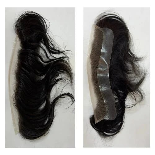 مقدمة شعر شبكية رجالي Lace Frontal (شعر طبيعي 100% - مقاس 8×1.5 إنش)