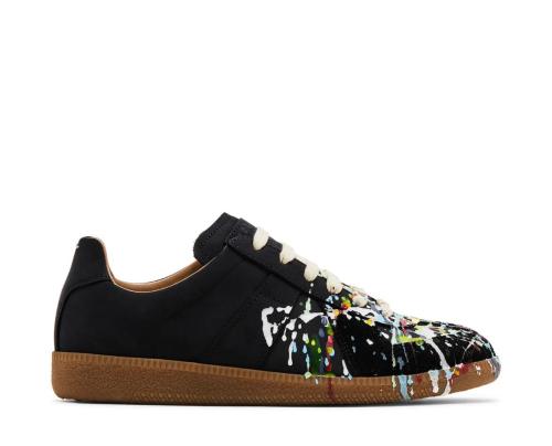 Maison Margiela Replica Low Paint Splatter - Black Pollock