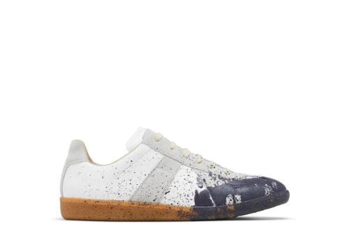 Maison Margiela Replica Low Paint Splatter - White Pewter
