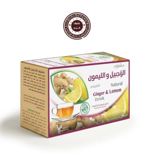مشروب الزنجبيل والليمون الطبيعي - زهرة فيولا - 24...
