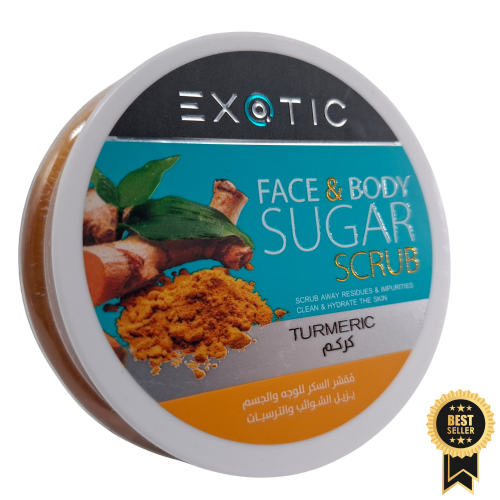 اكزوتيك - مقشر السكر للوجه و الجسم - كركم 300 غ