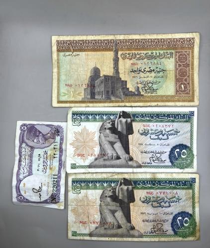 4 قطع عملات مصر متنوعة E54