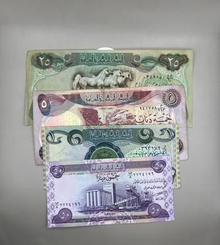 4 قطع عملات العراق متنوعة Q72