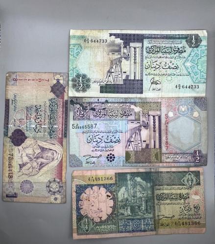 4 قطع عملات ليبيا متنوعة LB2