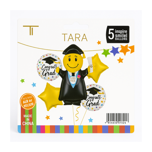 بالون تخرج 5 قطع كبير هيليوم