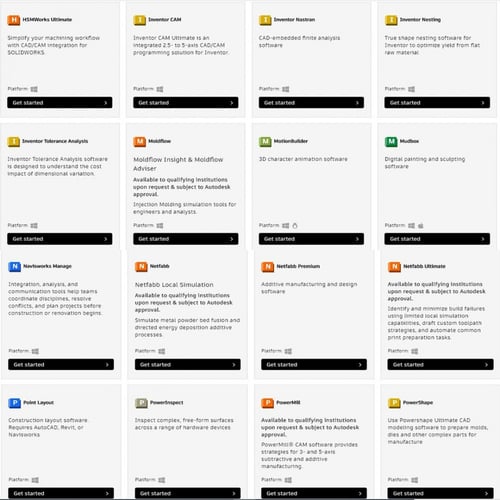 اطلب أي برنامج اوتوديسك غير موجود في المتجر وسنوفر...