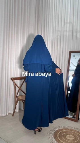 عباية ساده بقماش تركواز