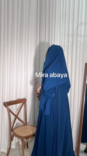 عباية ساده بقماش تركواز