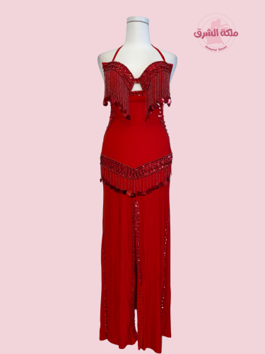 بدلة رقص شرقي بوسي (أحمر)