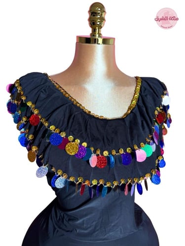 بدلة رقص ملكة الاسكندرية (أسود+ملون) (تطريز مميز)
