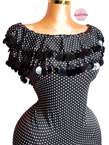 بدلة رقص هيفاء وهبي (اسكندراني أسود منقط)