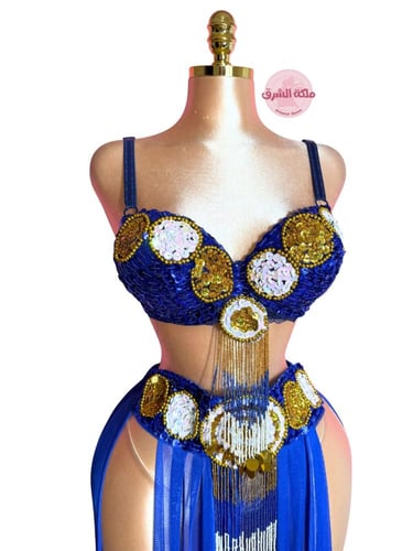 بدلة رقص الملكة فُلّة (أزرق)